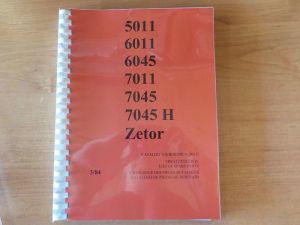Katalog náhradních dílů Zetor 5011-7045