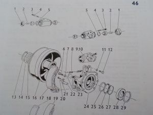 Čep - kolík brzdové čelisti 45x20