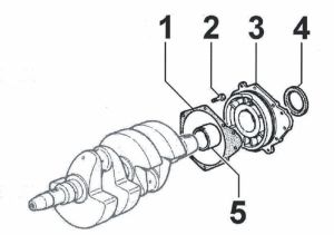 1. Těsnění zadního víka motoru 0,3 mm