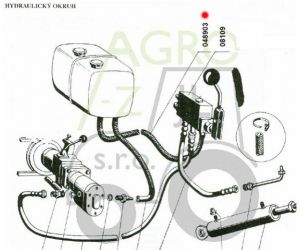 Hadice hydrauliky od nádrže k rozvaděči 10/15x1400