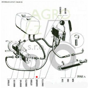 Hadice hydrauliky od nádrže k čerpadlu 20/28x600