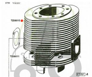 Válec holý motor 1D90TA