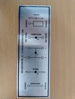 Štítek Schéma řazení - hliníkový 